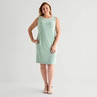 Maya Brooke Womens Plus Jacket Dress
