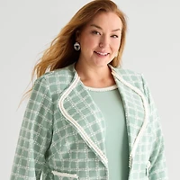 Maya Brooke Womens Plus Jacket Dress