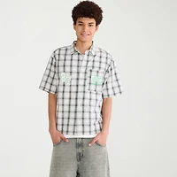 AEROPOSTALE Mens Short Sleeve Boxy Fit Button-Down Shirt