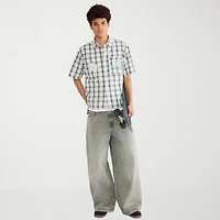 AEROPOSTALE Mens Short Sleeve Boxy Fit Button-Down Shirt