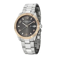 Stührling® Original Mens Gray Dial Stainless Steel Watch