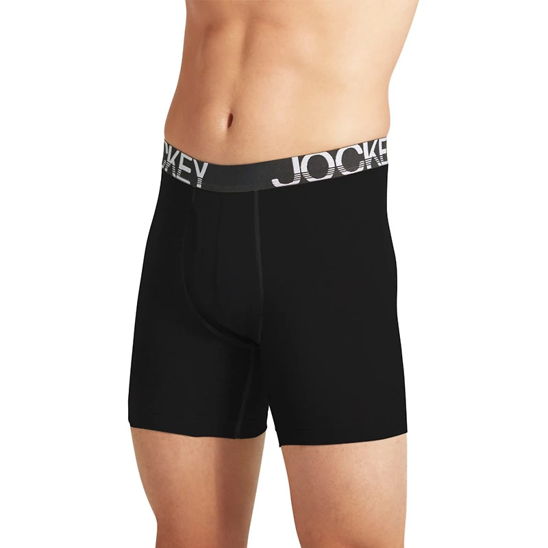 Jockey Active Stretch Mens 3 Pack Long Leg Boxer Briefs 8798