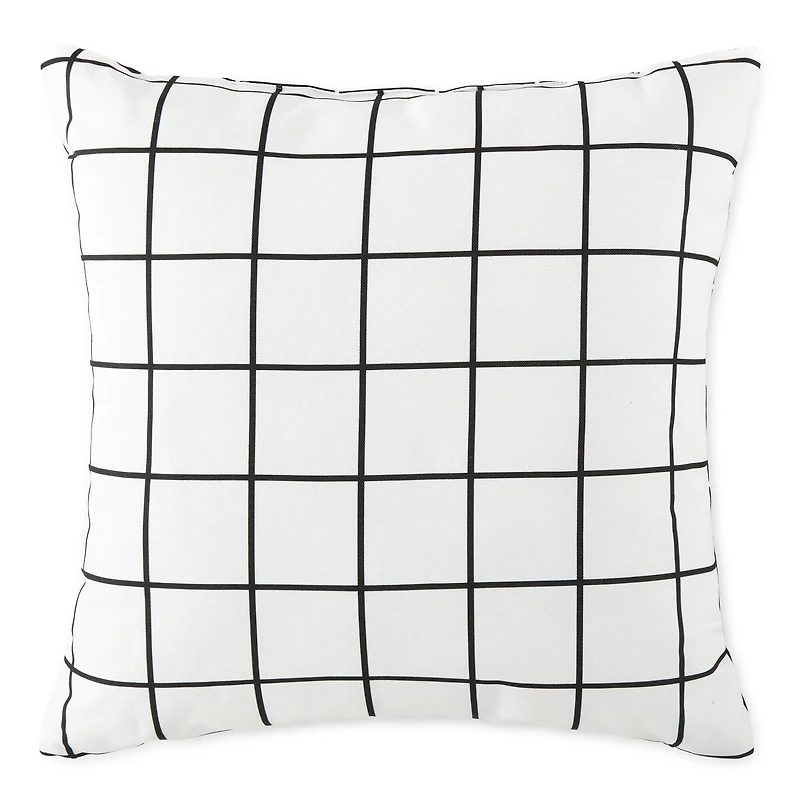 Home Expressions Windowpane Square Throw Pillow