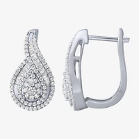 Diamond Blossom Womens 1 CT. T.W. Natural White Diamond 10K Gold Pear Drop Earrings