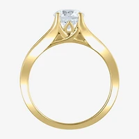 (G / Si2) Womens 2 CT. T.W. Lab Grown White Diamond 10K Gold Round Side Stone Bridal Set