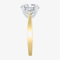 (H-I / Si2) Womens 1 1/2 CT. Lab Grown White Diamond 14K Gold Round Solitaire Engagement Ring
