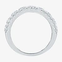 (H-I / I1) Womens 2 CT. T.W. Lab Grown White Diamond 10K Gold Anniversary Band
