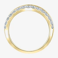(G / Si2) Womens 1 CT. T.W. Lab Grown White Diamond 10K Gold Anniversary Wedding Band