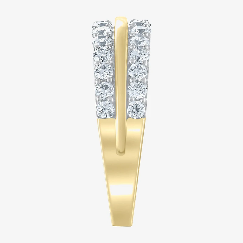 (G / Si2) Womens 1 CT. T.W. Lab Grown White Diamond 10K Gold Anniversary Wedding Band