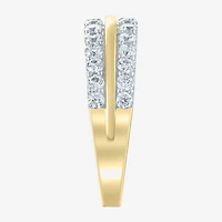 (G / Si2) Womens 1 CT. T.W. Lab Grown White Diamond 10K Gold Anniversary Wedding Band