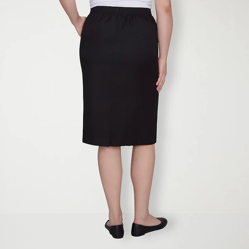 Alfred Dunner Classics Womens Mid Rise Pencil Skirt