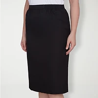 Alfred Dunner Classics Womens Mid Rise Pencil Skirt