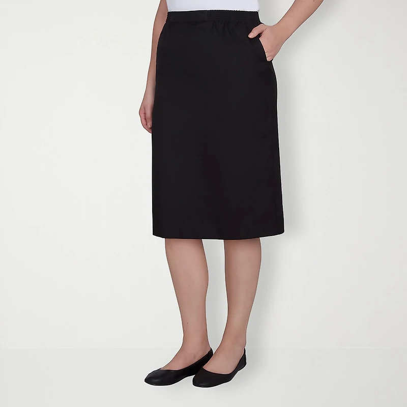 Alfred Dunner Classics Womens Mid Rise Pencil Skirt