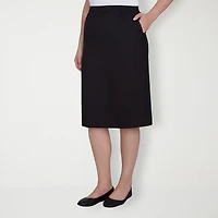 Alfred Dunner Classics Womens Mid Rise Pencil Skirt