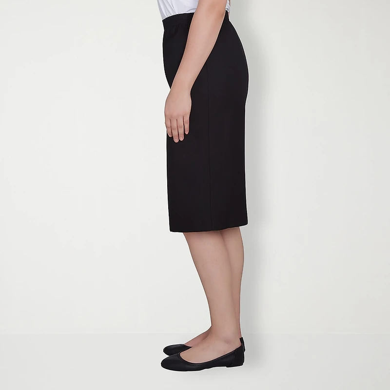 Alfred Dunner Classics Womens Mid Rise Pencil Skirt