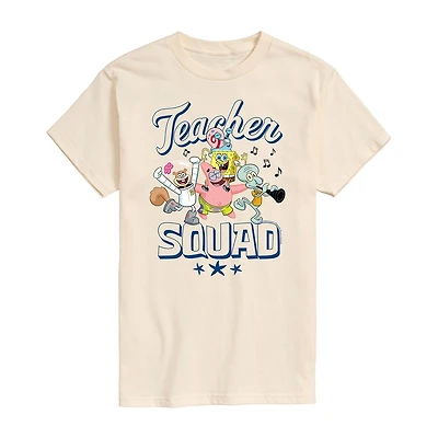 Mens Short Sleeve Spongebob Teacher Squad Graphic T-Shirt