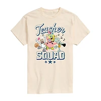Mens Short Sleeve Spongebob Teacher Squad Graphic T-Shirt