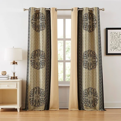 Stratford Park Austin Grommet Top Light-Filtering Set of 2 Curtain Panel