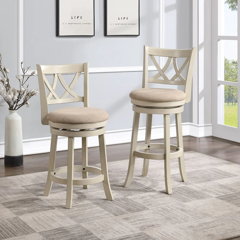 AVALON FURNITURE Counter Height Upholstered Swivel Bar Stool