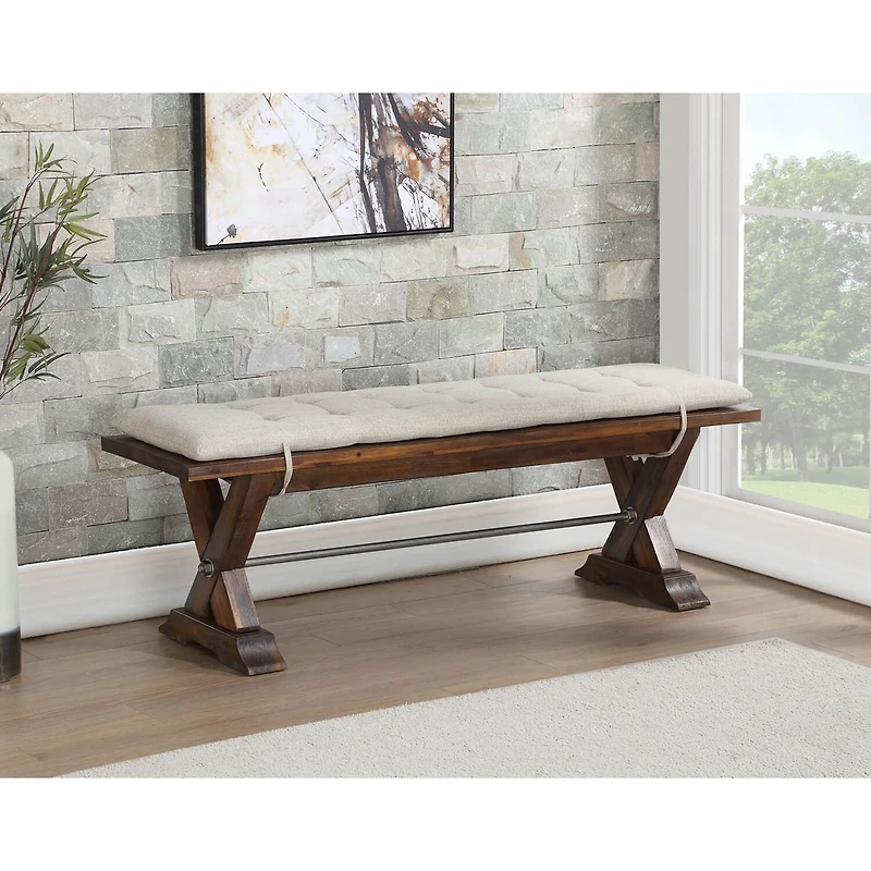 AVALON FURNITURE Fresno Removable Cushions Bench