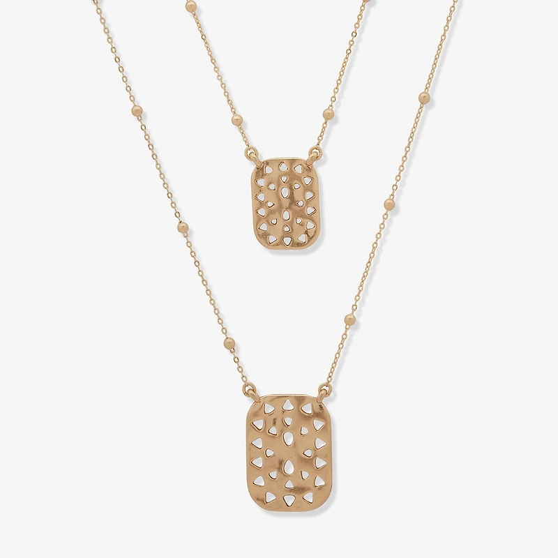 a.n.a Gold Tone Womens Inch Strand Necklace
