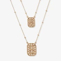 a.n.a Gold Tone Womens Inch Strand Necklace