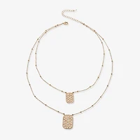 a.n.a Gold Tone Womens Inch Strand Necklace