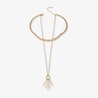 a.n.a Gold Tone Womens 16 Inch Strand Necklace