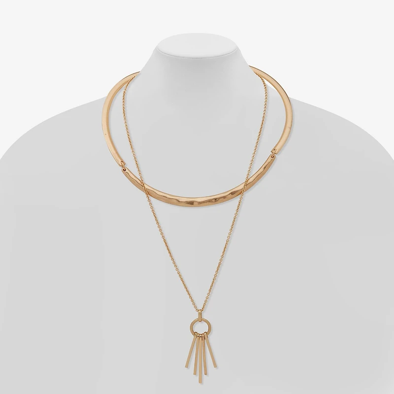 a.n.a Gold Tone Womens 16 Inch Strand Necklace
