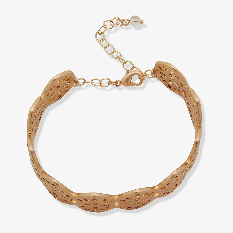 a.n.a Gold Tone Womens Cuff Bracelet