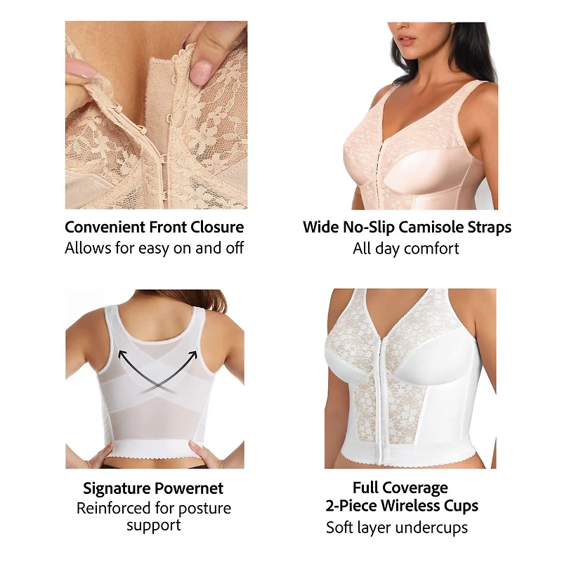 Exquisite Form Fully Full Coverage Longline Unlined Bra 5107565