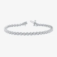 Womens 1 CT. T.W. Lab Grown White Diamond 10K Gold 7.5 Inch Tennis Bracelet