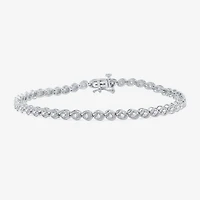 Womens 1 CT. T.W. Lab Grown White Diamond 10K Gold 7.5 Inch Tennis Bracelet