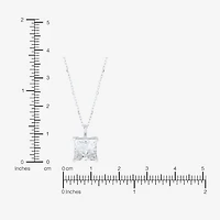 ( H-I/SI2 ) Womens 3 CT. T.W. Lab Grown White Diamond 14K Gold 18 Inch Princess Pendant Necklace