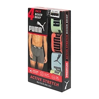 PUMA Active Stretch Mens 4 Pack Boxer Briefs Psp25m151381
