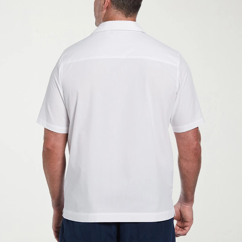 Cubavera Mens Short Sleeve Regular Fit Big and Tall Button-Down Shirt