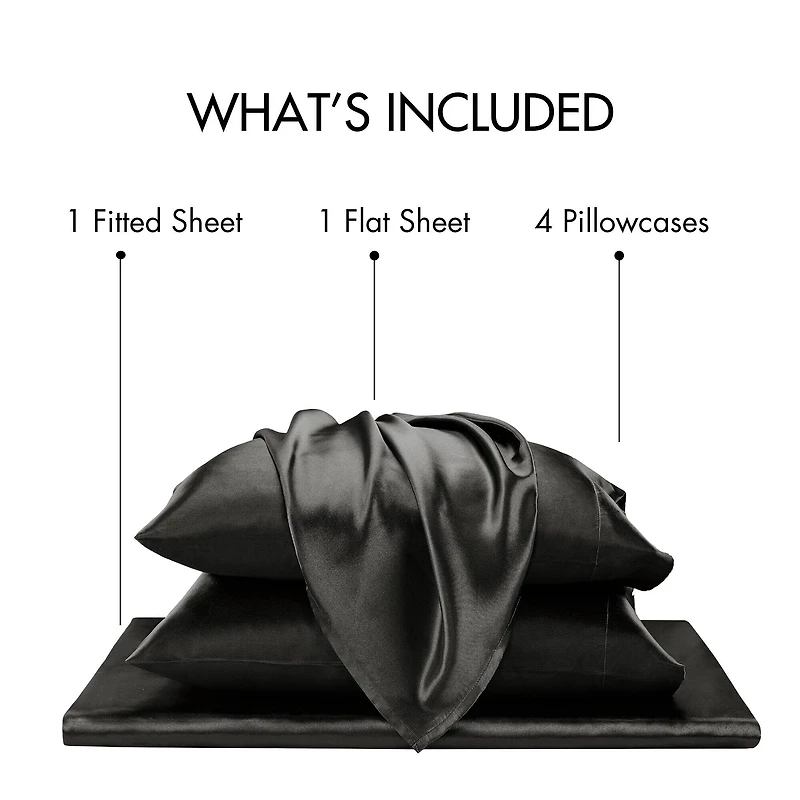 Madison Park Essentials Solid Satin 6-pc. Sheet Set