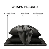 Madison Park Essentials Solid Satin 6-pc. Sheet Set