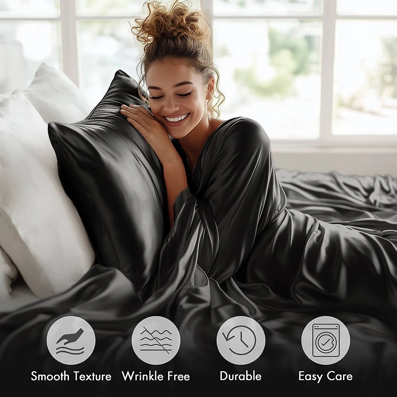 Madison Park Essentials Solid Satin 6-pc. Sheet Set