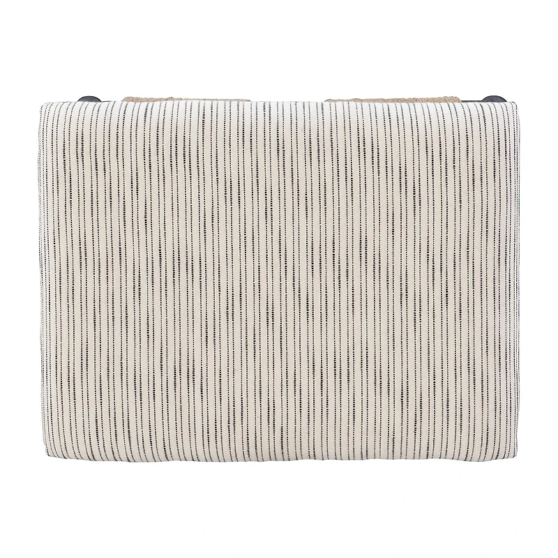 Linon Arjean Living Room Collection Upholstered Footstool