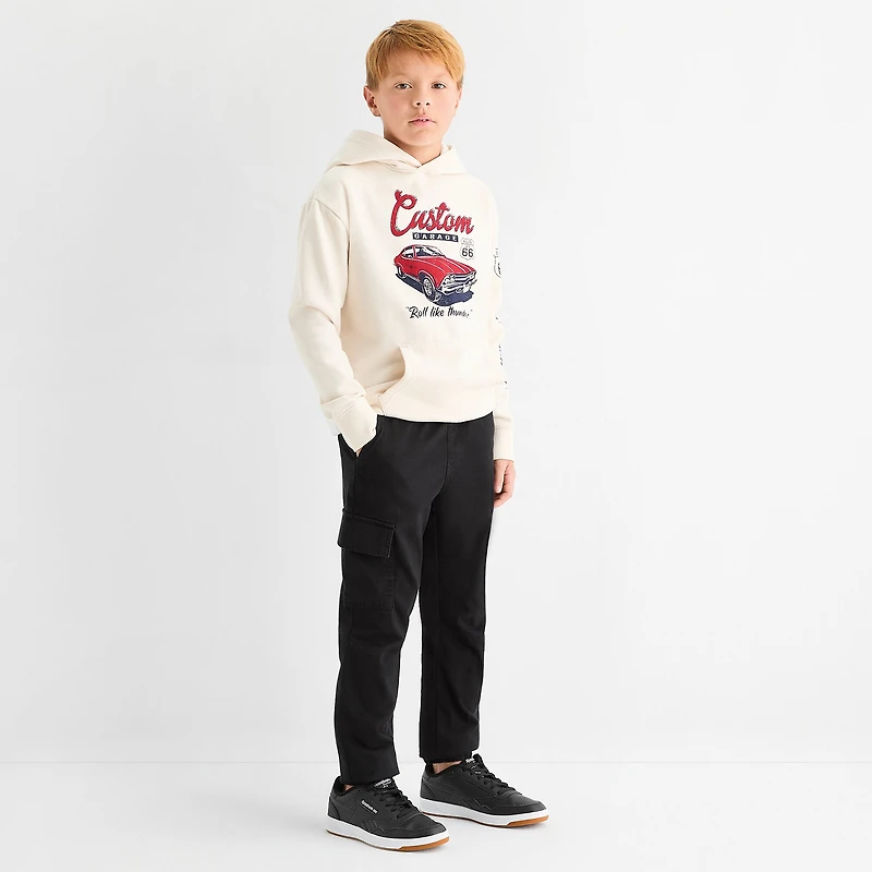 Thereabouts Pull-On Jogger Little & Big Kid Boys Adjustable Waist Drawstring Cuffed Cargo Pant