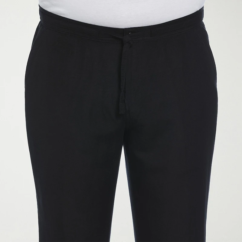 Cubavera 32" Inseam Linen Mens Regular Fit Big and Tall Drawstring Pant