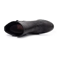 Pop Womens Raveline Block Heel Booties