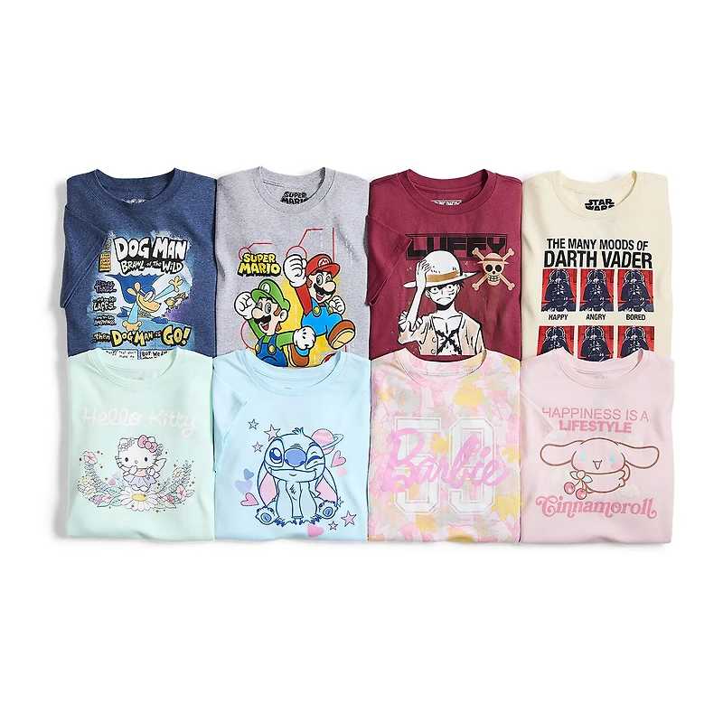 Little & Big Kid Girls Crew Neck Short Sleeve Regular Fit Graphic T-Shirt