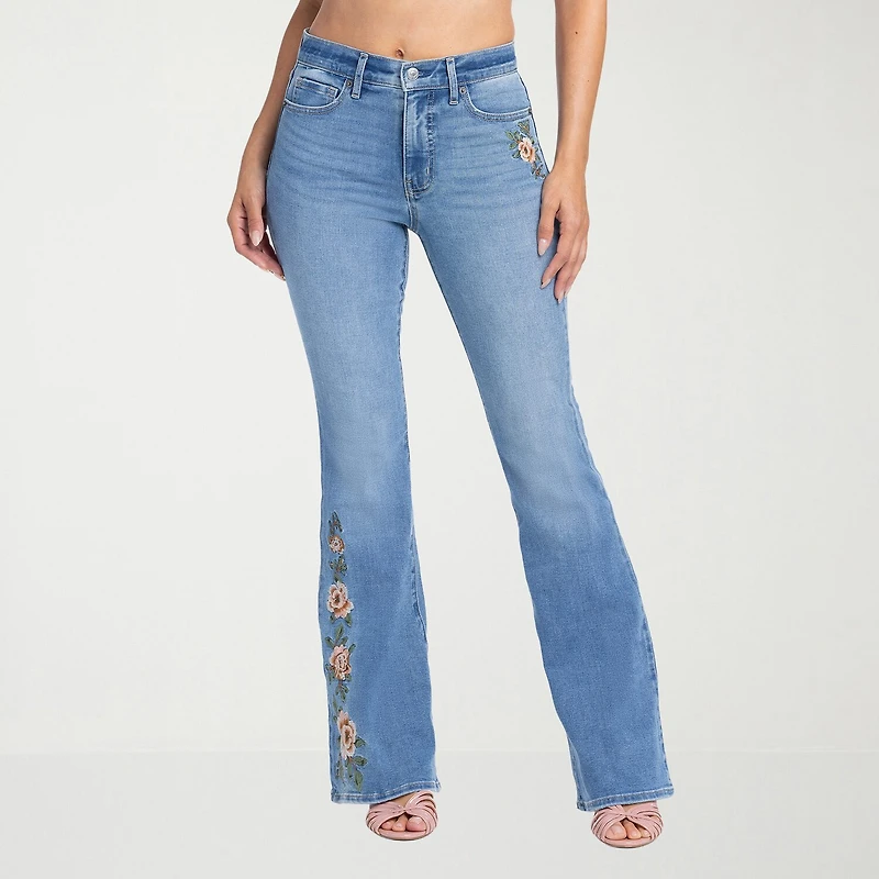 JS Jessica Simpson Womens High Rise Flare Leg Jean
