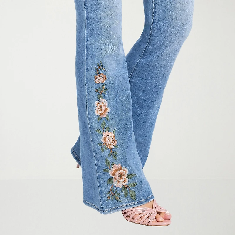 JS Jessica Simpson Womens High Rise Flare Leg Jean