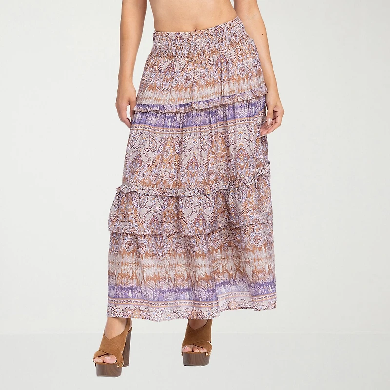 JS Jessica Simpson Womens High Rise Maxi Skirt