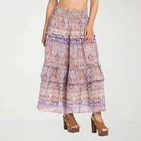 JS Jessica Simpson Womens High Rise Maxi Skirt