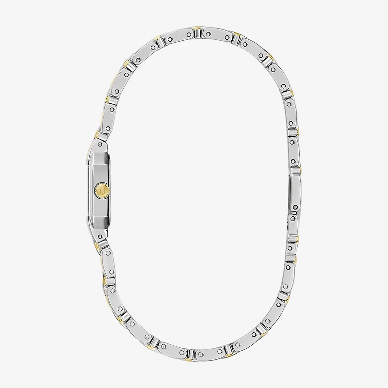 Bulova Goddess Of Time Womens Two Tone Stainless Steel Bracelet Watch 98p237