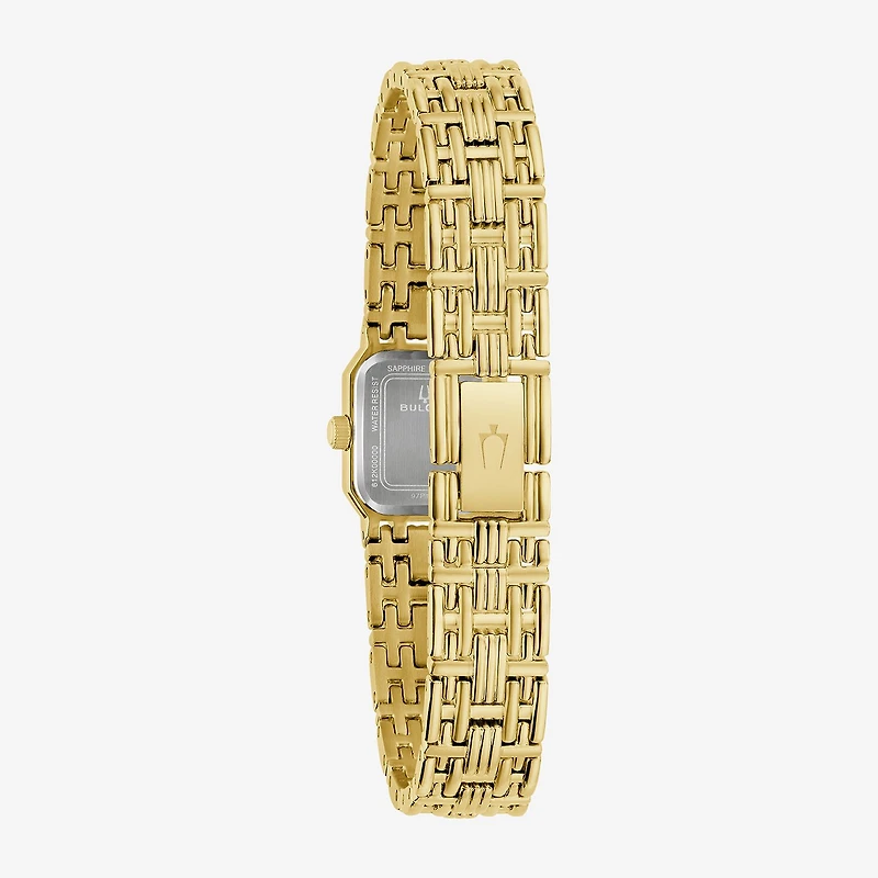 Bulova Goddess Of Time Womens Gold Tone Stainless Steel Bracelet Watch 97p184